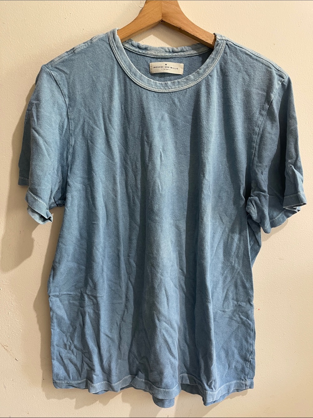 imogene + willie Light Blue Short Sleeve Crew Tee
